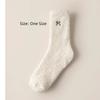 Bowknot Floor Socks Fleece Thickened Carpet Home Socks Autumn Winter Furry Plush Socks  Women