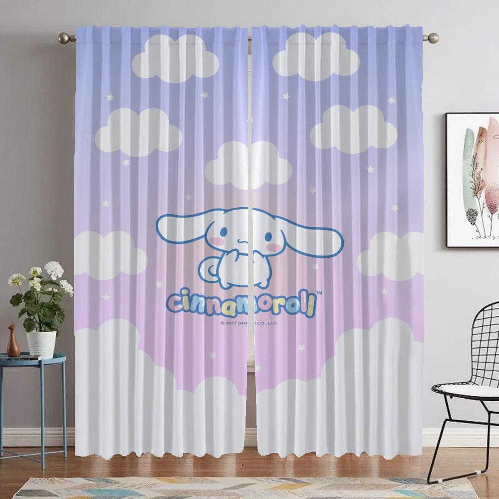 

Modern Living Room Curtains 2 Pieces Cinnamorolles Halloween Decoration Shades Window Curtain for Room 2 Panel Partition Kitchen W50xH70cmx2pcs-CL