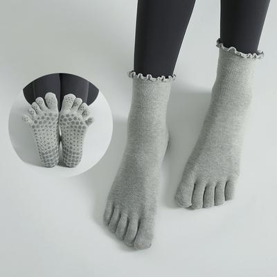 Calzini Professionali da Yoga Fitness Pilates Sportivi Indoor Antiscivolo a Cinque Dita da Donna per Primavera e Autunno