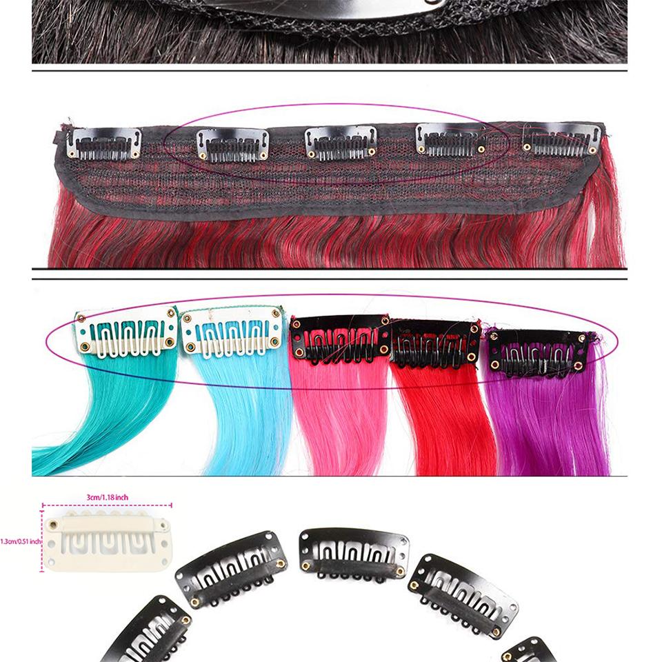 20/40pcs U Shaped Metal Clips With Soft Rubber Stainless Steel Material For Human Hair Snap Hairpin Extensions Metal Comb