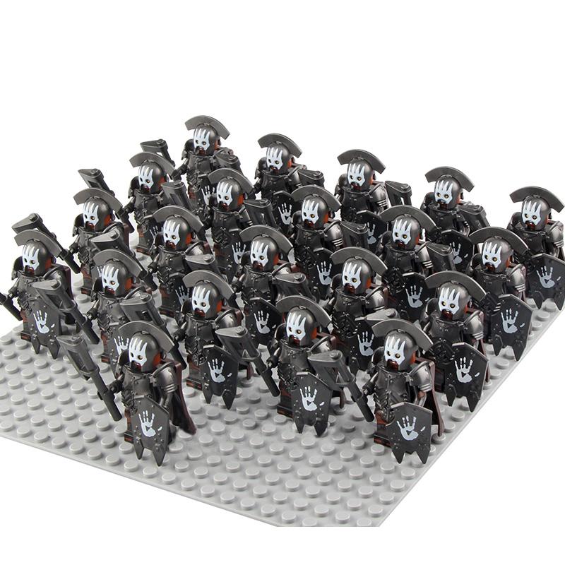 Ancient Rome Dwarf Warrior Elves Knight Rohan Eomer Haldir Urukhai Strong Orc Knight Spartacus Figures Building Block Kids Toy