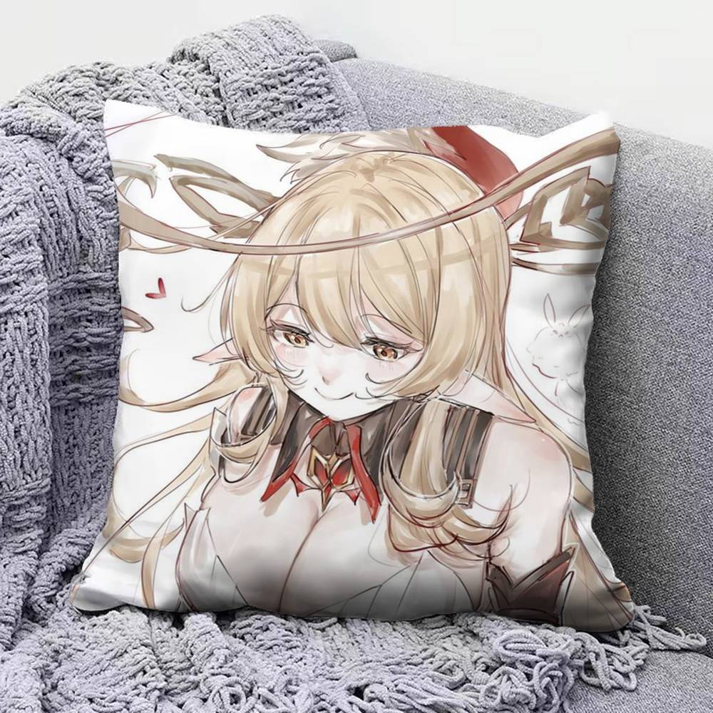 Genshin Impact Alice Pillow Covers Home Sofa Cushion Covers and Aecorative Custom