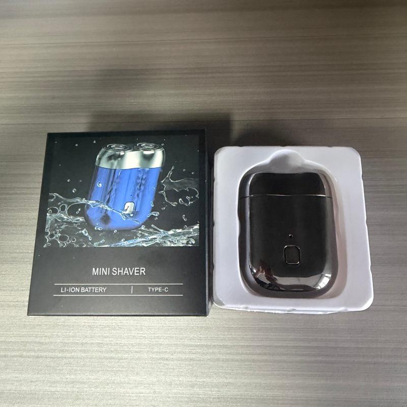 MINI Magnetic Double Blade USB Travel Electric Shaver