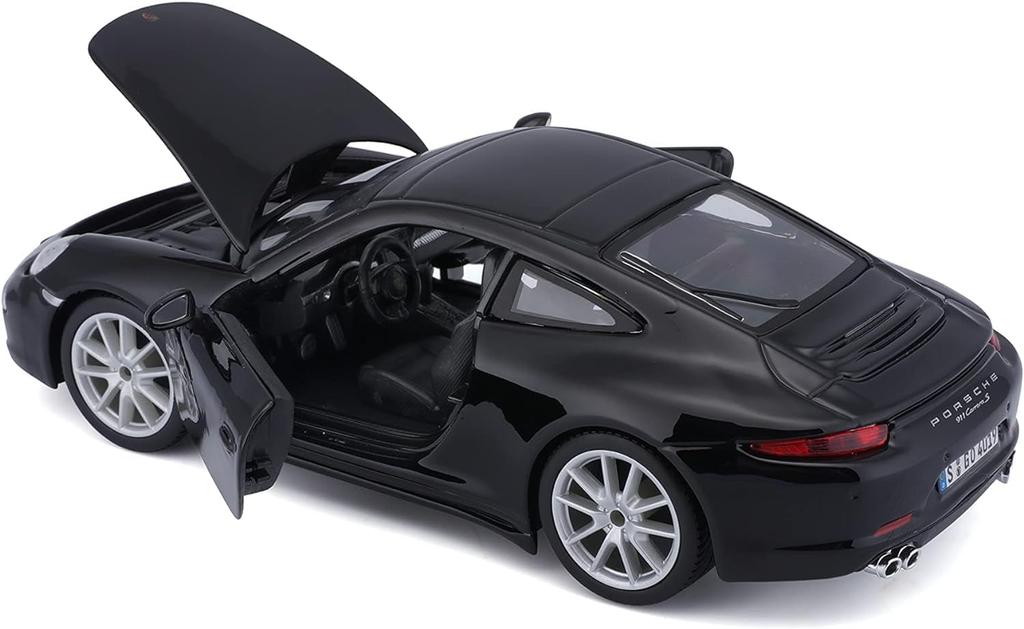 Brago Porsche Carrera Mini Car 911 CARRERA S 2012 1/24 (991) (Black) [Item]