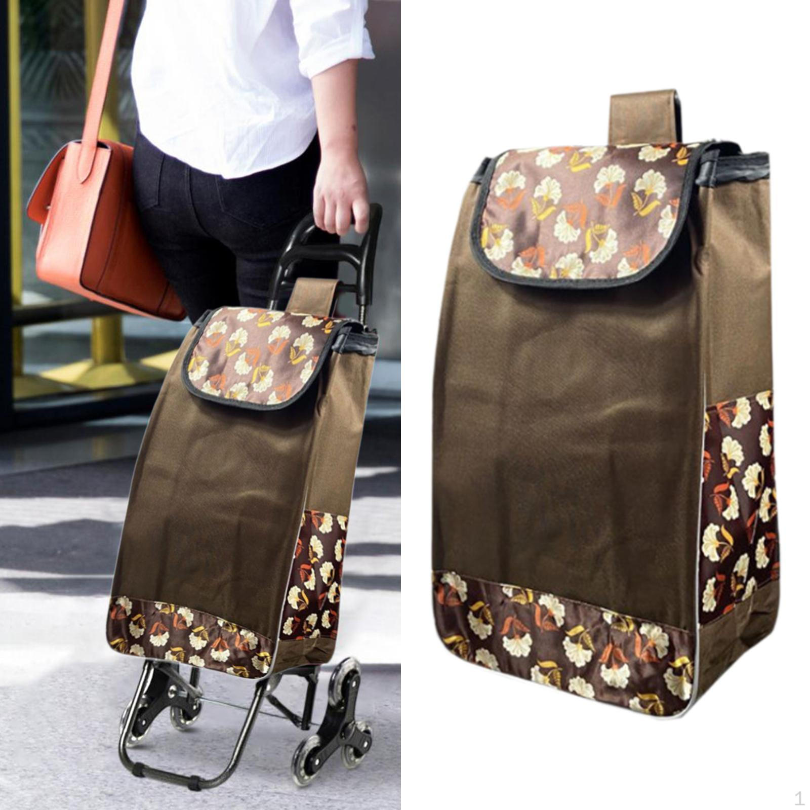 

Сменная сумка для продуктовой тележки многоразового использования складная портативная тележка коричневый