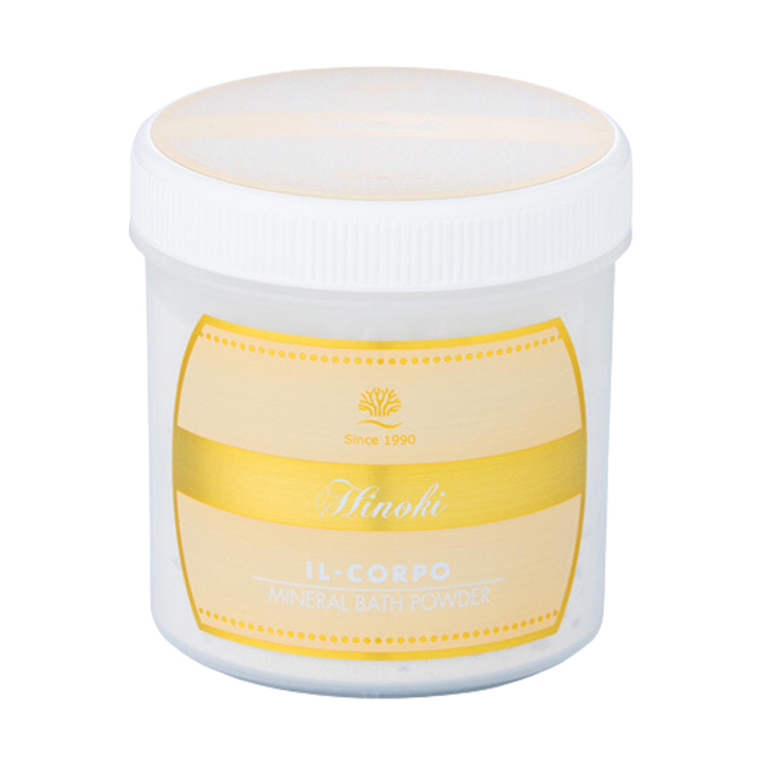 

Il Corpo Mineral Bath Hinoki 600g Sauna Experience at Warm Bath Sweat Bath Hinoki Powder, (Cypress), (30 servings) - Home, Bath, Salts, Relief,