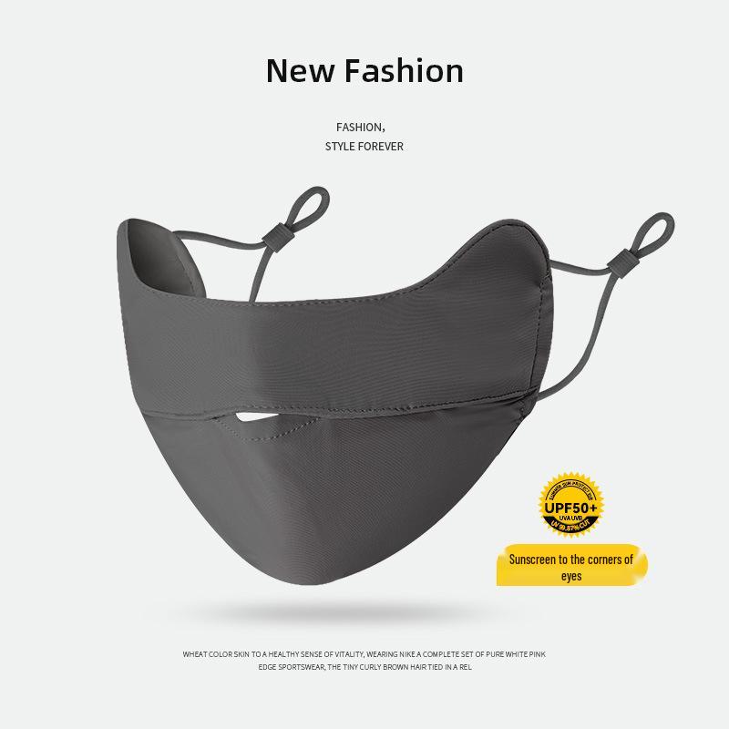 Ono Blush High-End Facekini: Ice Silk UV Protection, Breathable Sunscreen Mask with Eye Corner Shield for Women