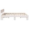 Bed Frame with Headboard White 180 X 200 Cm Solid Pine Wood