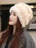 Rabbit Fur Knitted Bucket Hat Women's Autumn and Winter Ear Protection Warm Windproof Wool Hat Winter Hat