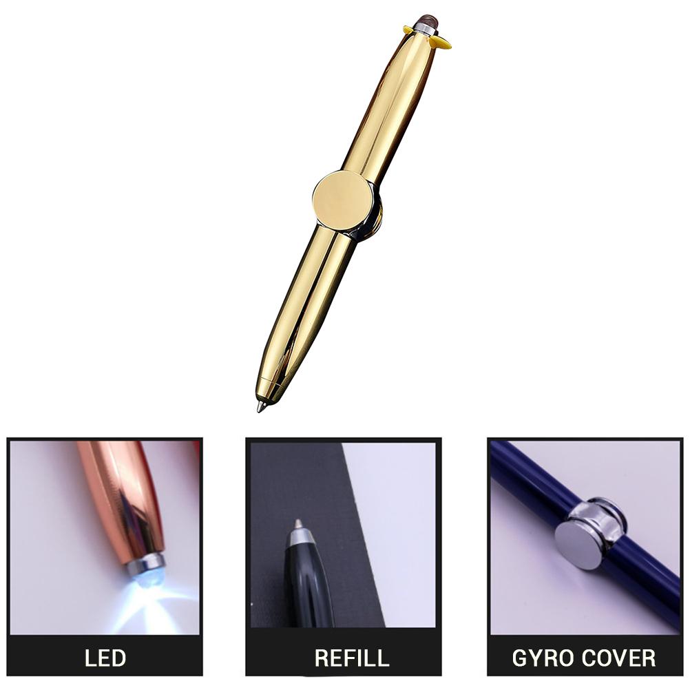 Multi Function Metal Finger  Spinning Toy Scope Pen Light Ball Pen Shape Relieve Stress Toy Gift