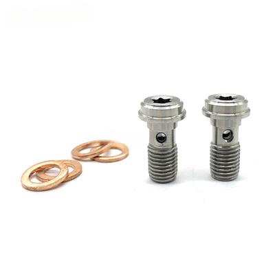 1 pz Bulloni Banjo M10 x 1,25 in acciaio inox per motocicletta Vite cilindro freno principale Bullone pinza tubo freno Vite frizione idraulica