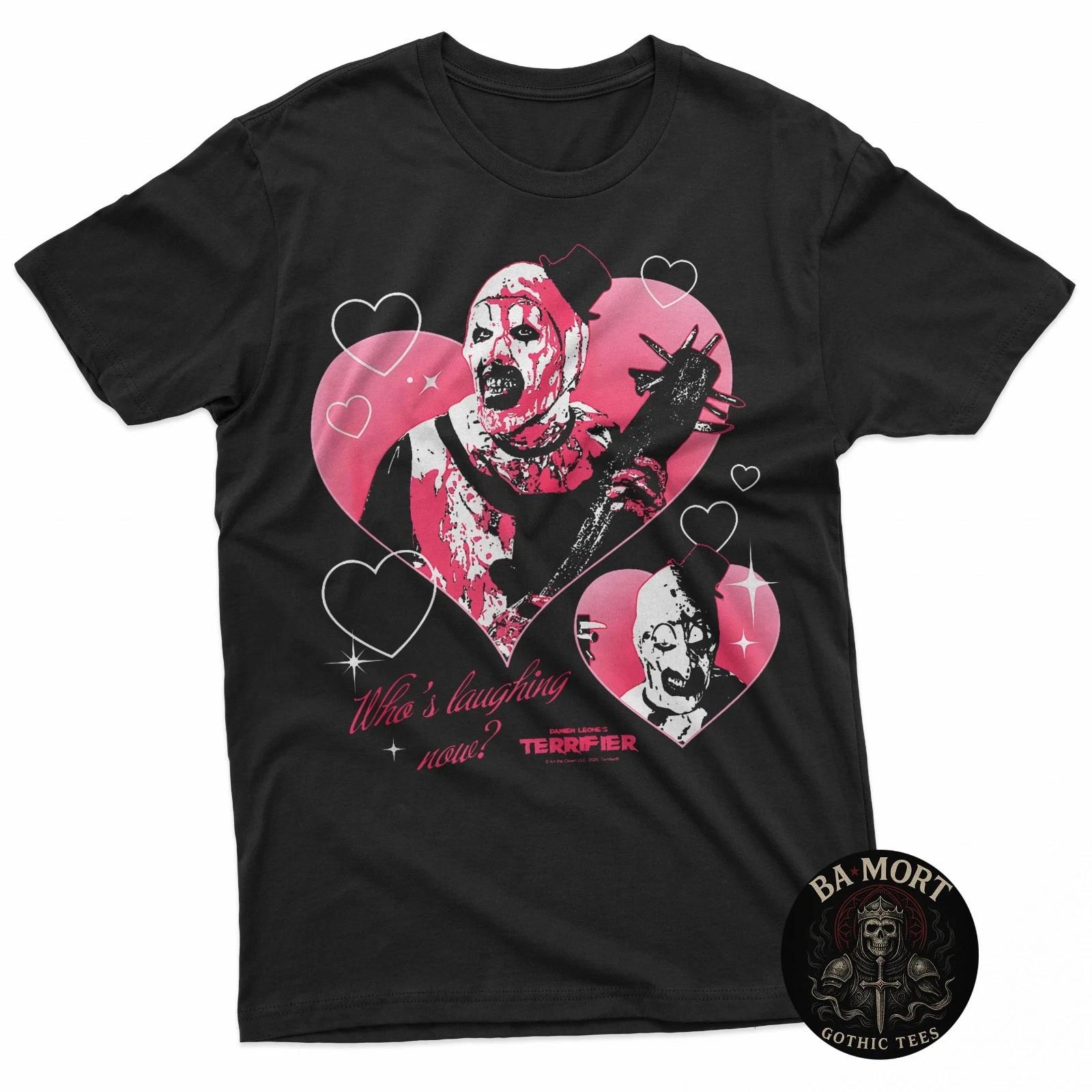 Terrifier I Heart Art Creepy Valentine S Day Horror Movie 100% Cotton T-shirt Mens Tees Top 3XL