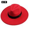 Top Hat Men's Woolen Big Brim Black Top Hat French British Retro Gentleman's Hat Big Head Circumference Hat Jazz Hat