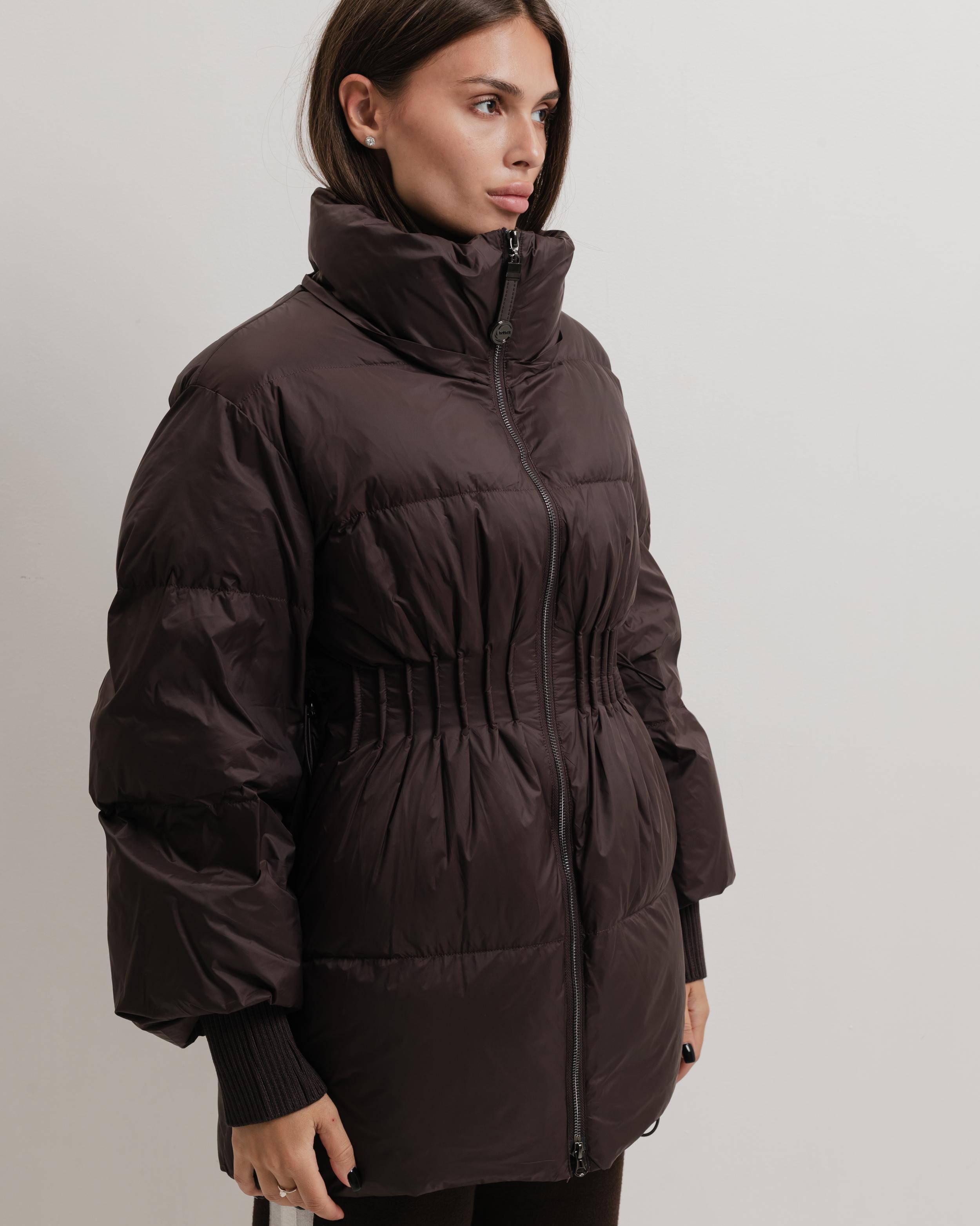 

Куртка зимняя Clasna 25122 XS шоколад L темно-каштанового кольору