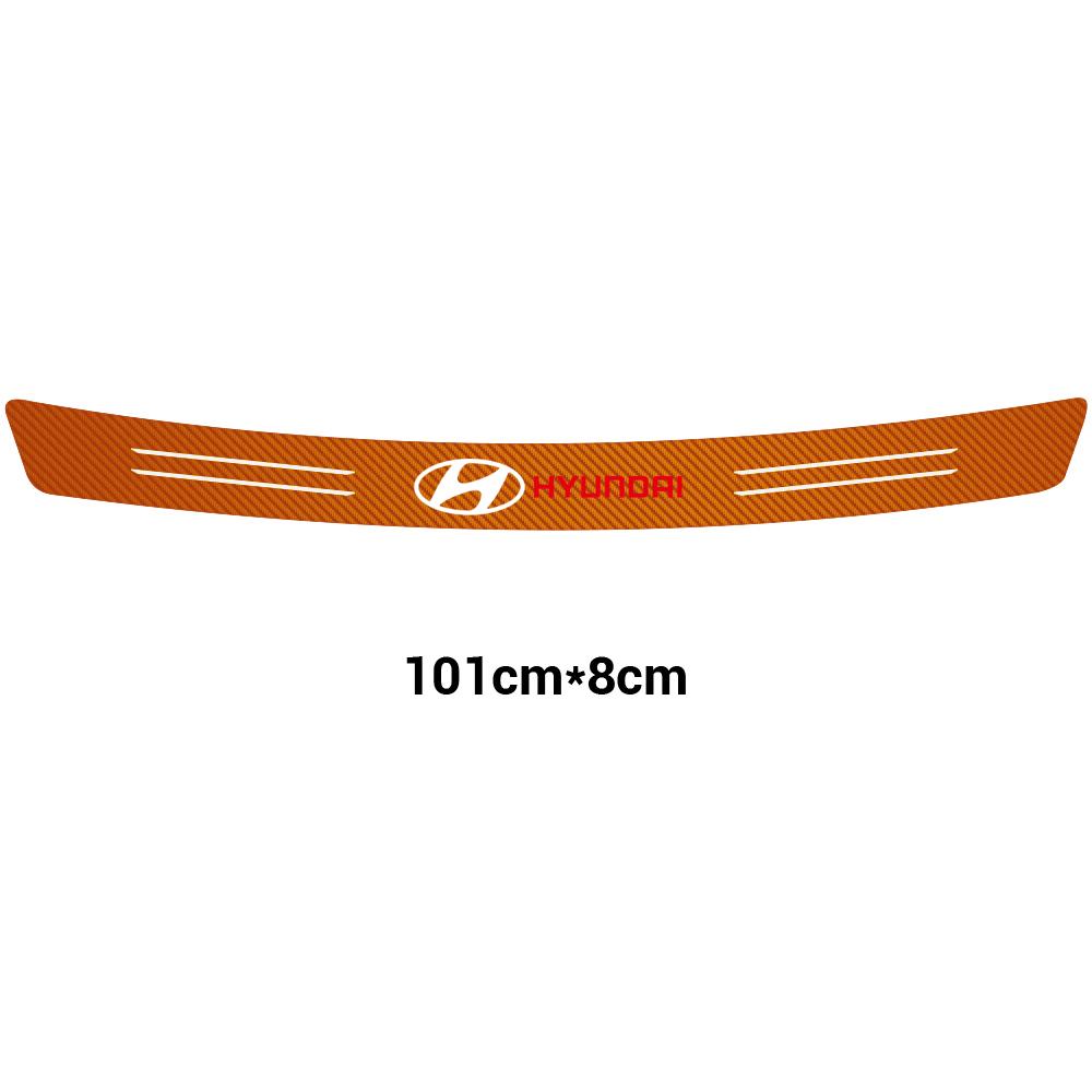 Car Carbon Fiber Trunk Load Edge Badge Decoration Stickers For Hyundai I20 I30 Kona Tucson Sonata Elantra Veloster Santa Fe ix20 HH51