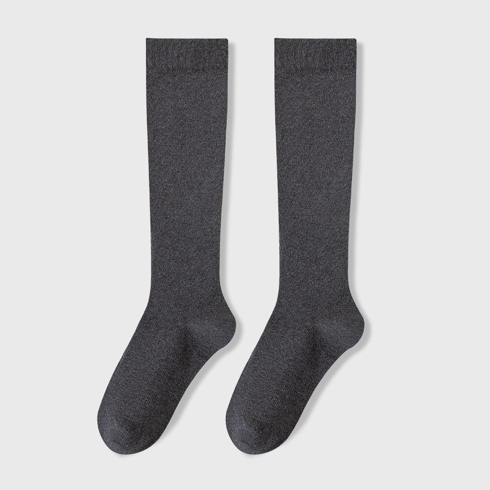 Women's Anti-Drop Warm Black Cotton Long Calf Socks - Autumn/Winter JK Style
