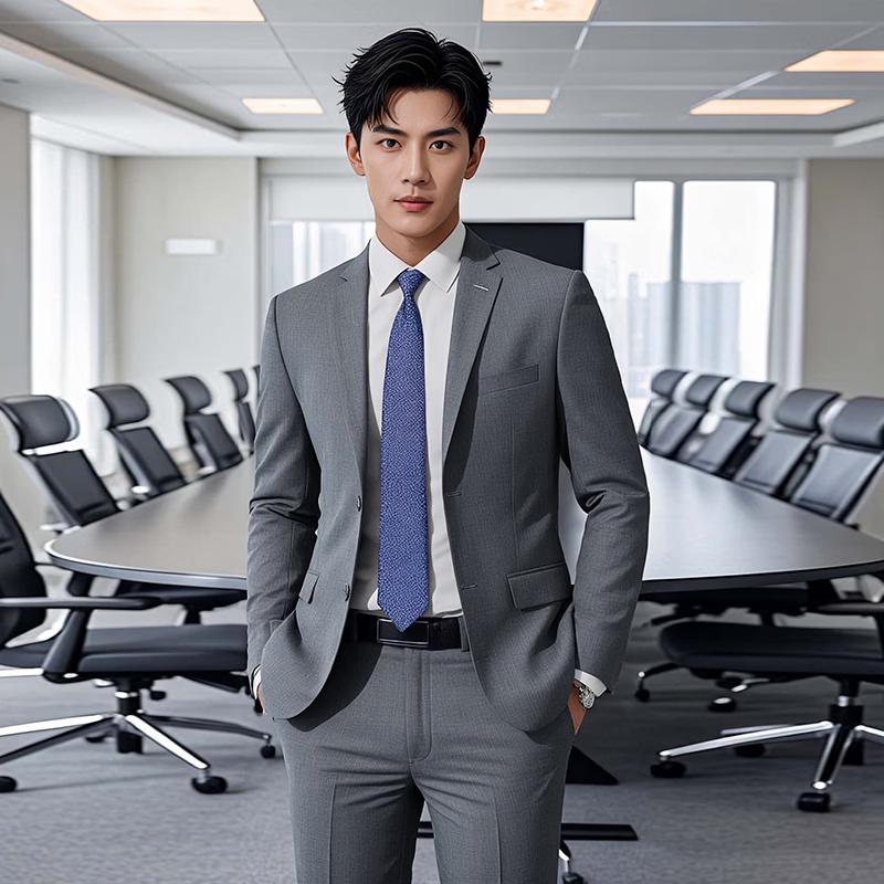 

Teluoman Unisex Wrinkle-Free Four Seasons Suit Set 40