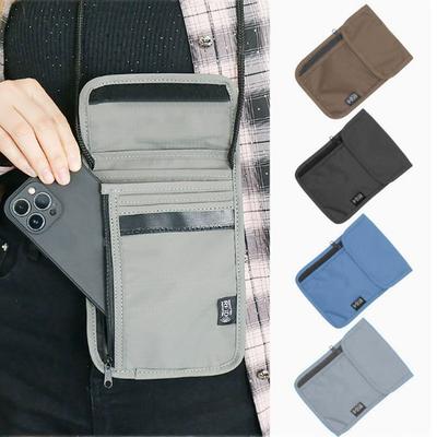 1 Stück Wasserdichte RFID-Nylon-Aufbewahrungstasche Reise Dokumenten Karten Reisepass Tasche Halsbörse Geld Dokumenten Karten Reisepass Beutel