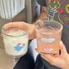 Kawaii Glasbecher Tumbler Eiskaffeebecher Ästhetisch Süße Katze Koreanische Trinkgläser Tassen Für Saft Bier Milch Tee Wein 400ml