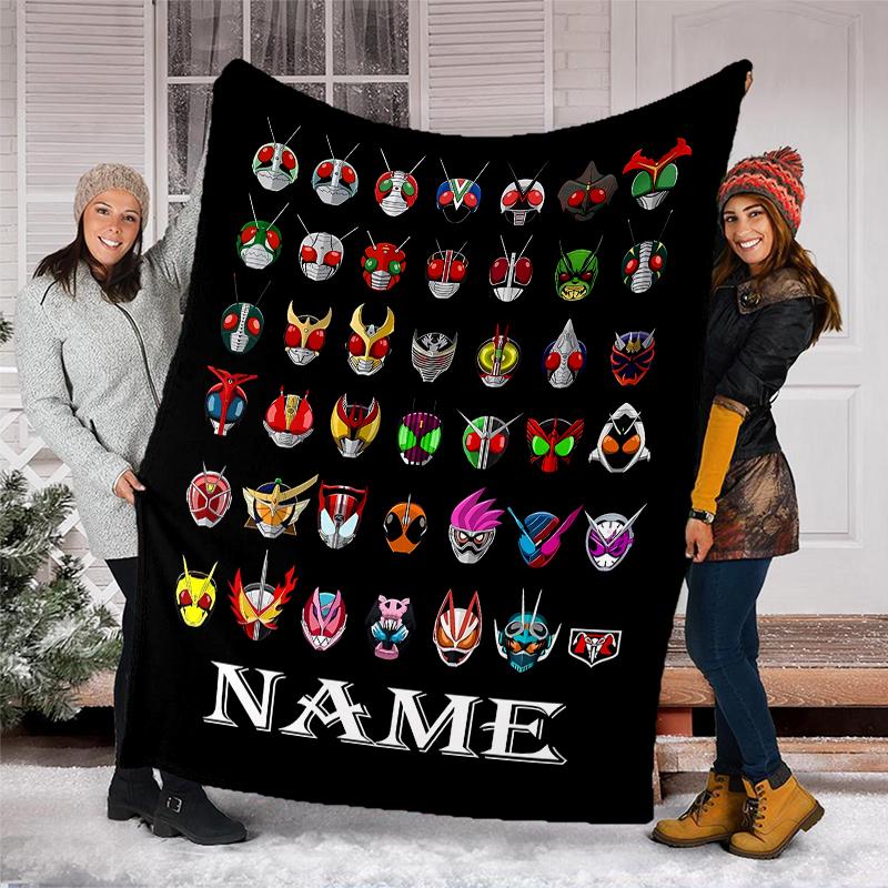 Personalized Custom Name Blanket - Kamen Rider Decade Print Design,Blanket for Sofa,Bed,Travel,Camping - Soft and Warm, Great Gift