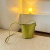 Simple Woven Bucket Bag Women's Mobile Phone Bag Versatile Shoulder Messenger Bag