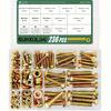 236pcs M6M8M10 Heavy Bolt Classification Kit Grade 8.8 Alloy Steel Hex Screw Nut and Washer Sleeve.-636pcs Grade 8 Bolt Classifi
