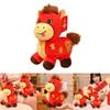 Horse Year Mascot Plush Toy With Flower Embroidery Design For Lunar New Year Gifts And Celebrations