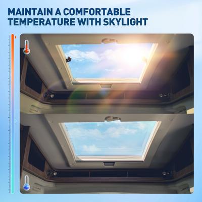 RV Skylight Dome PC Board - 14"x22" Standard Fit, Heat/UV/Impact Resistant, Sound Insulation for Various RV Models