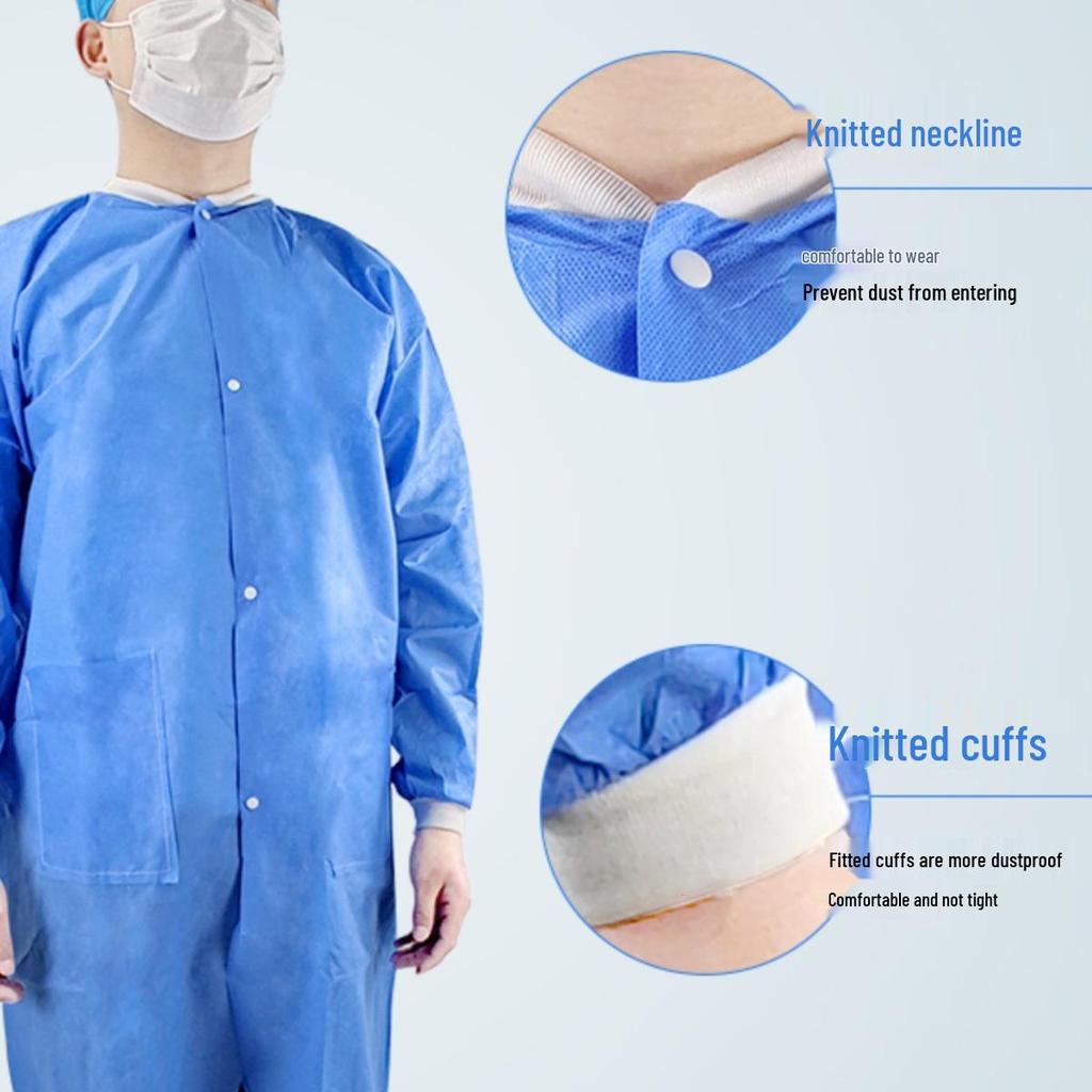 Disposable Non-Woven Protective Lab Coat & Isolation Gown