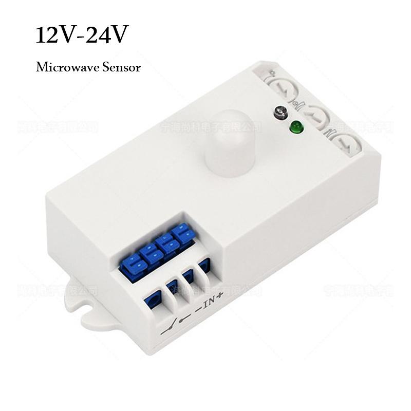 Indoor Best quality Microwave Radar Sensor Light Switch Body Motion DC 12V-24V 5.8GHz With Shell