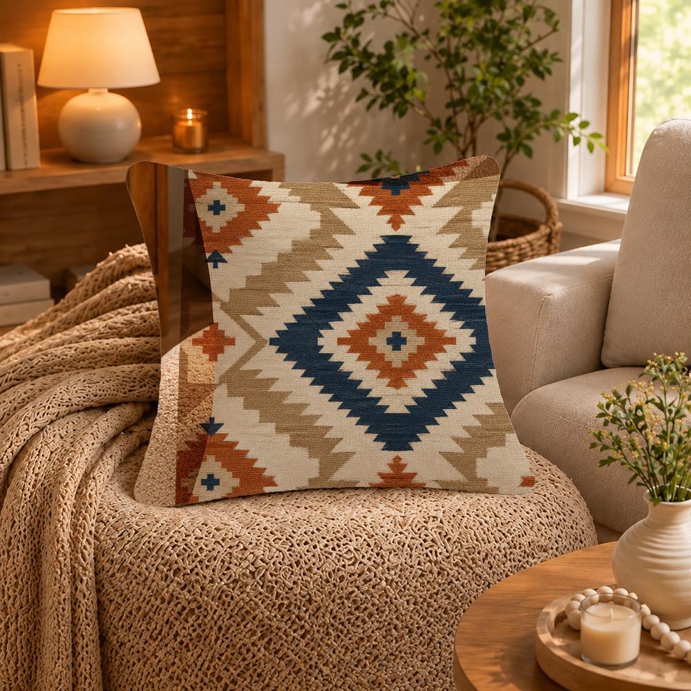 Pattern Weaving Cushion Cover Short-Plush Cushion Cover Pillowcase — Suitable For Sofas Bedrooms And Home Decor