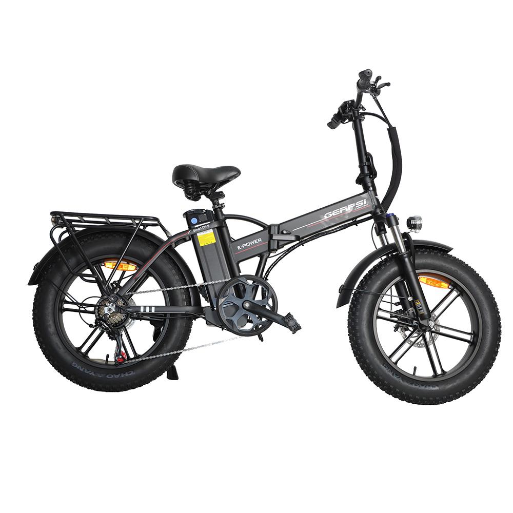 BAOLUJIE DZ2002 Elektrofahrrad mit dicken Reifen für Erwachsene, 48V 16Ah abnehmbarer Akku schwarz