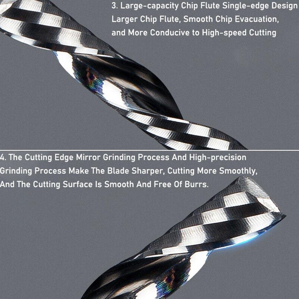 Efficient and Spiral Milling Cutter Perfect for Acrylic and Board