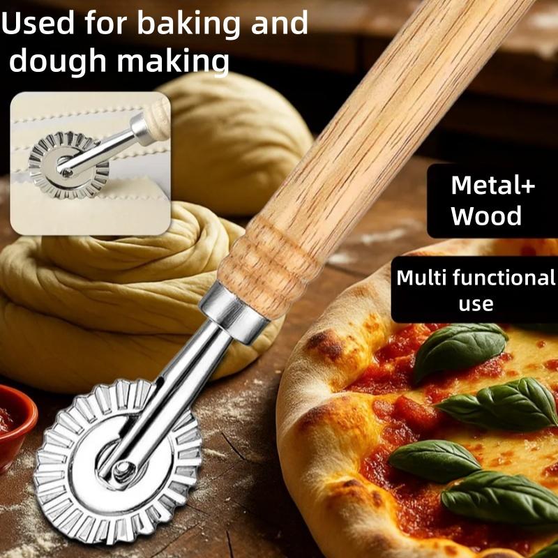 Stainless Steel Ravioli Cutter Wheel Professional Pizza Roller Knife Sharp Dough Cutter Bakery Tool Kitchen Pizza Slicer