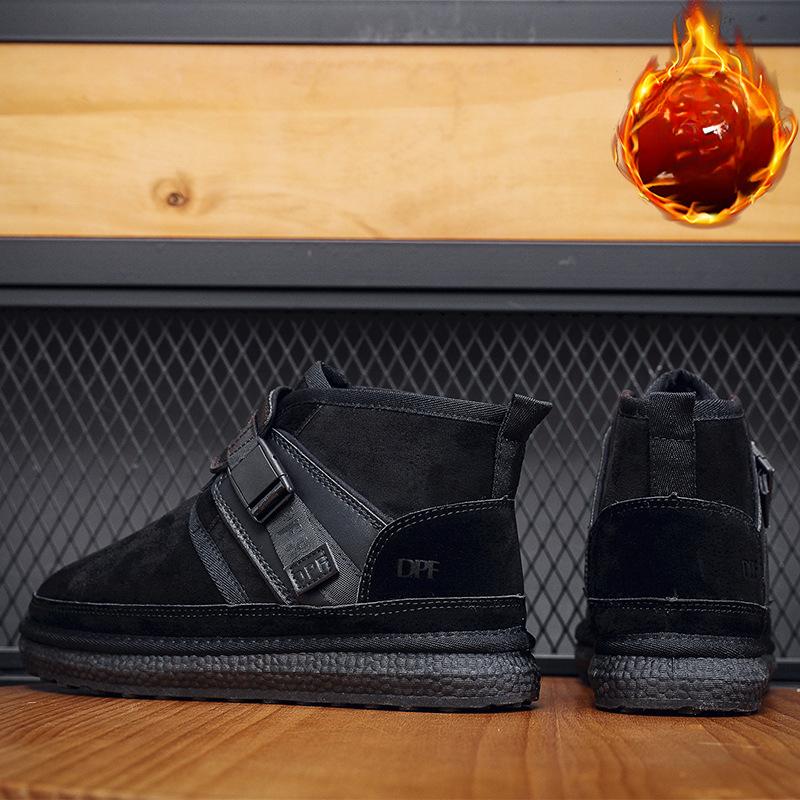 Męskie buty śnieżne Zimowe Nowe, codzienne, uniwersalne, bawełniane buty, antypoślizgowe, oddychające, podszyte polarem, ciepłe, krótkie buty, bawełniane buty