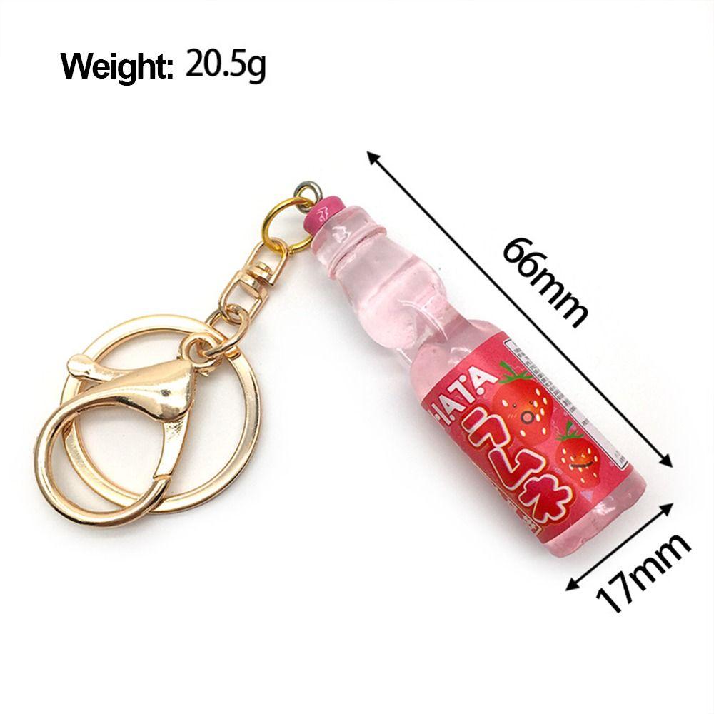 Japanese Marbles Bobble Soda Key Chain Miniature Soda Drink Charm Bag Accessories