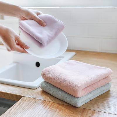 The Dishcloth Does Not Lose Hair, The Dishtowel Is Thickened and The Coral Velvet Is Double-sided To Remove Oil