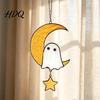 Indoor Outdoor Halloween Decor Hanging Pendant Colorful Sun Catcher for Wall Window Decoration Stained Glass Home Style Art Ornament And Party