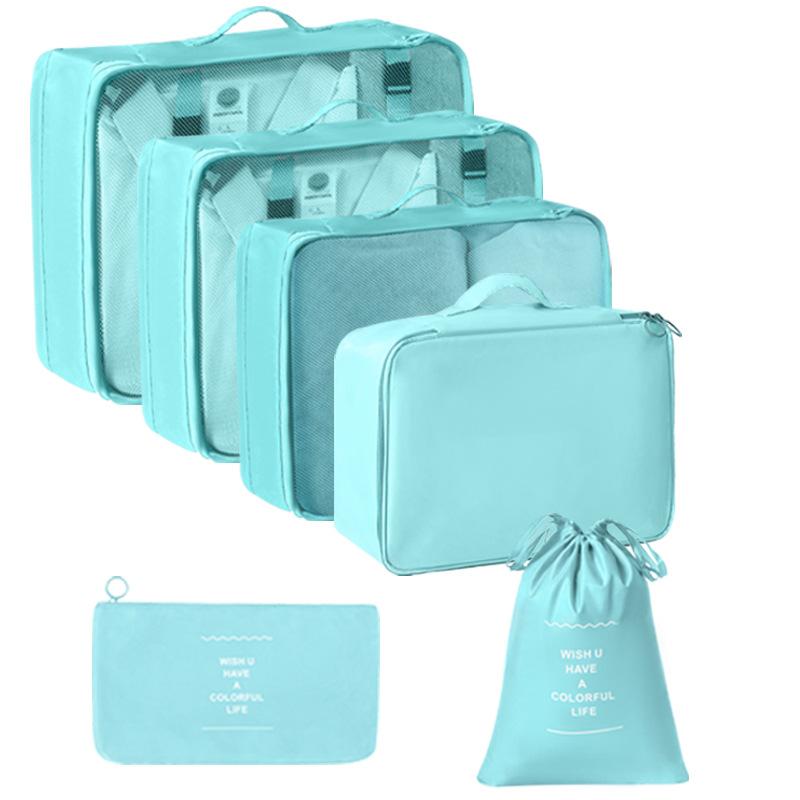 6/7/8/9/10 Pcs Set Travel Organizer Storage Bags Suitcase Packing Cubes Set Cases Portable Luggage Clothes Shoe Tidy Pouch Folding