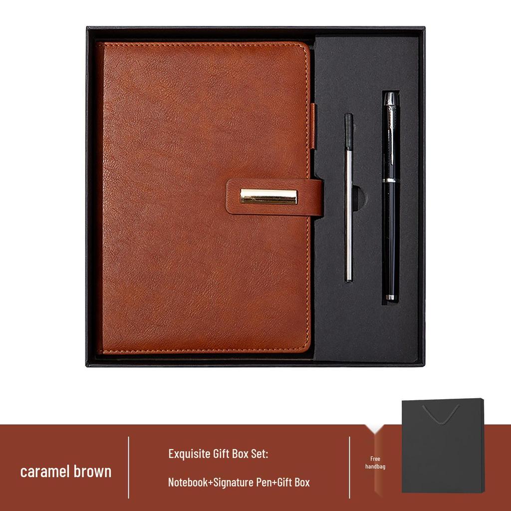 Luxury Business Notebook & Thermos Cup Set - Customizable Logo for Office Souvenirs