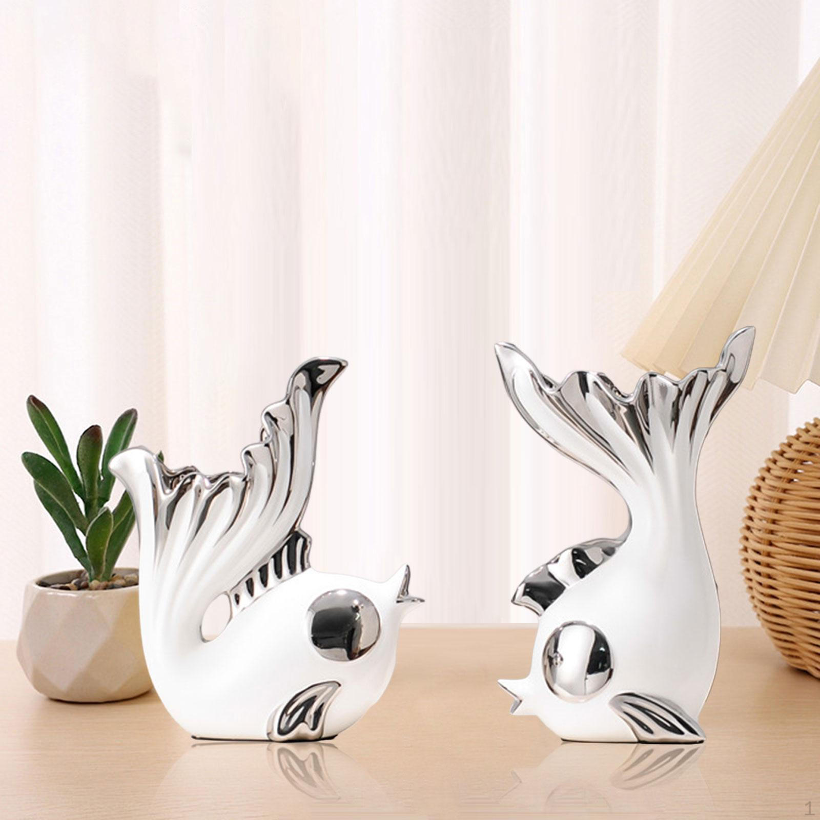 

2 шт. Цветочный горшок Статуя Декор Подарок Изысканная скульптура Садовые скульптуры для балкона отеля серебряный