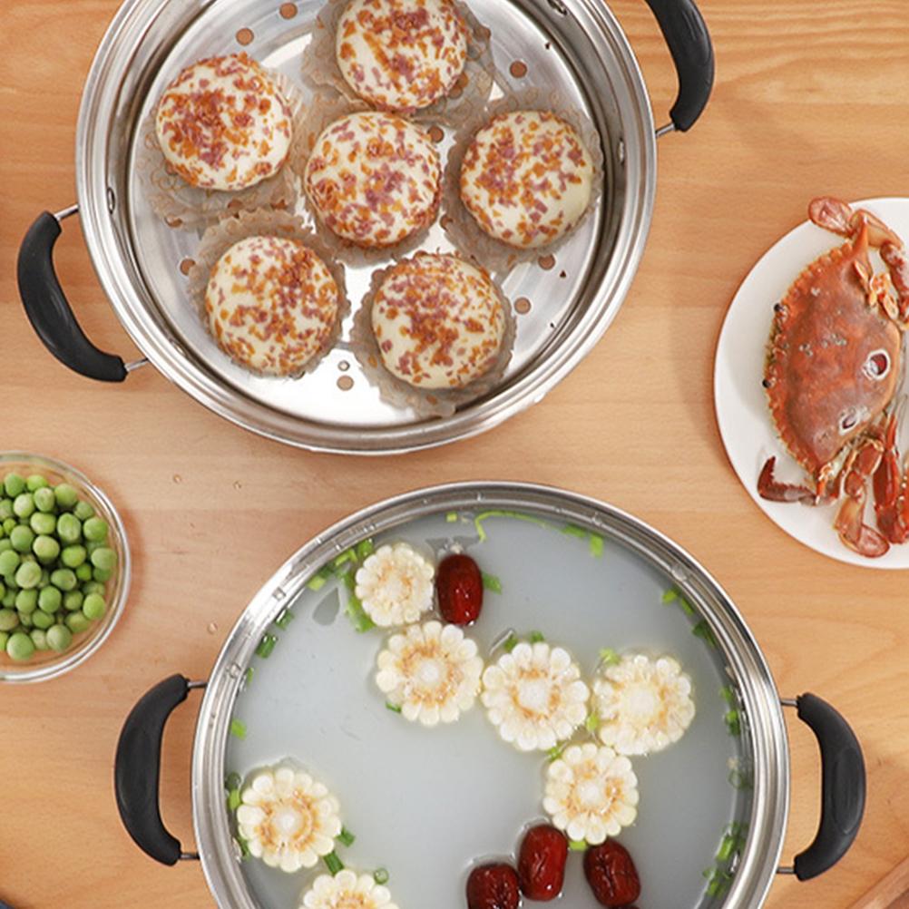 Stainless Steel Thickened Steamer Pot Non Stick Soup Pot Deep Kitchen Cookware Stock Pot Household Pot Gas Electric Stove