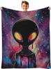 Space Astronaut Blanket, Boy Gift Throwing Blanket, Soft Warm Flannel Blanket Living Room Decoration