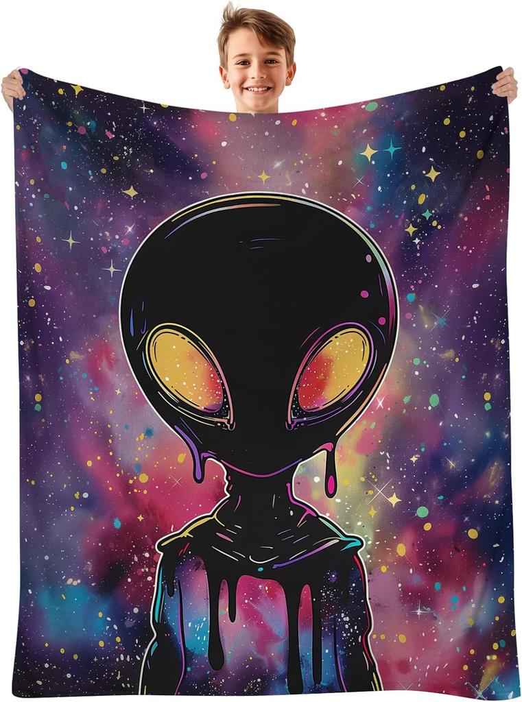Space Astronaut Blanket, Boy Gift Throwing Blanket, Soft Warm Flannel Blanket Living Room Decoration