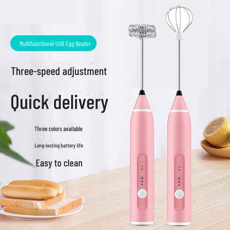 Rechargeable 3-Speed Egg and Milk Frother Mixer