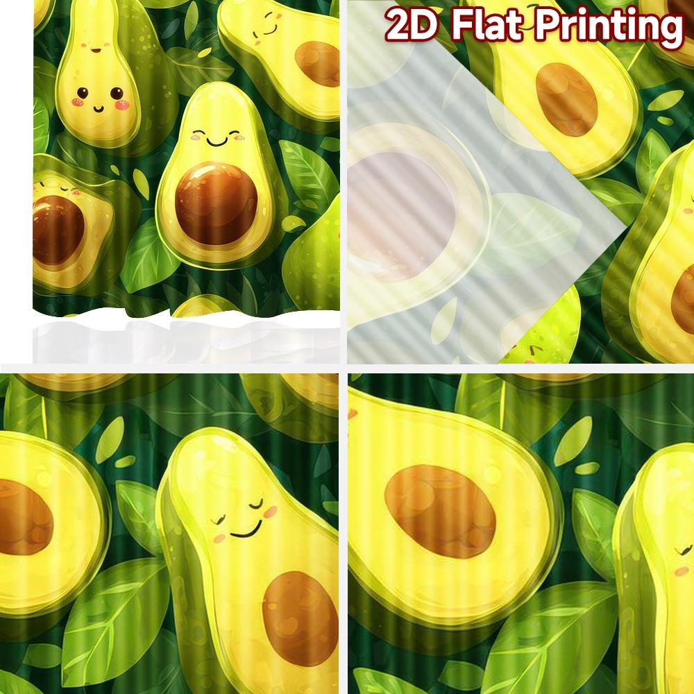 2D flat Photography Backdrop Scene Tapestry Cute Smiling Avocados 100% Polyester Holiday Decorations Use for Suitable for