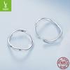 S925 Sterling Silver Wavy Line Ear Buckle, Simple And Exquisite Sterling Silver Whole Body Earrings Earrings