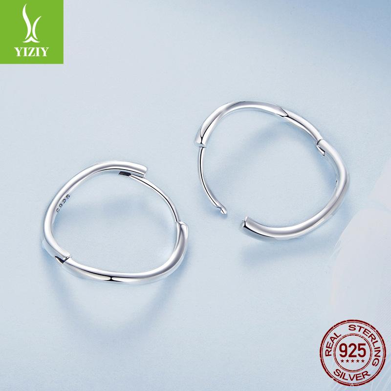 S925 Sterling Silver Wavy Line Ear Buckle, Simple And Exquisite Sterling Silver Whole Body Earrings Earrings