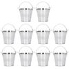 10PCS Flower Pot Mini Succulent Plant Pot Small Metal Bucket for Indoor Outdoor DecorGlossy Silver 4x5.5x6cm