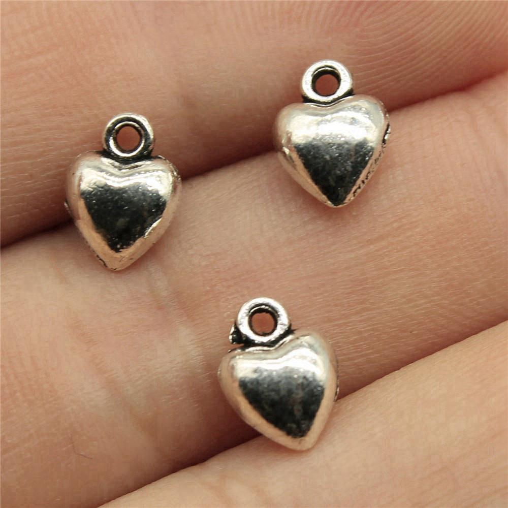 Charms Peach Heart Love Pendants Wedding Jewelry Findings QC094
